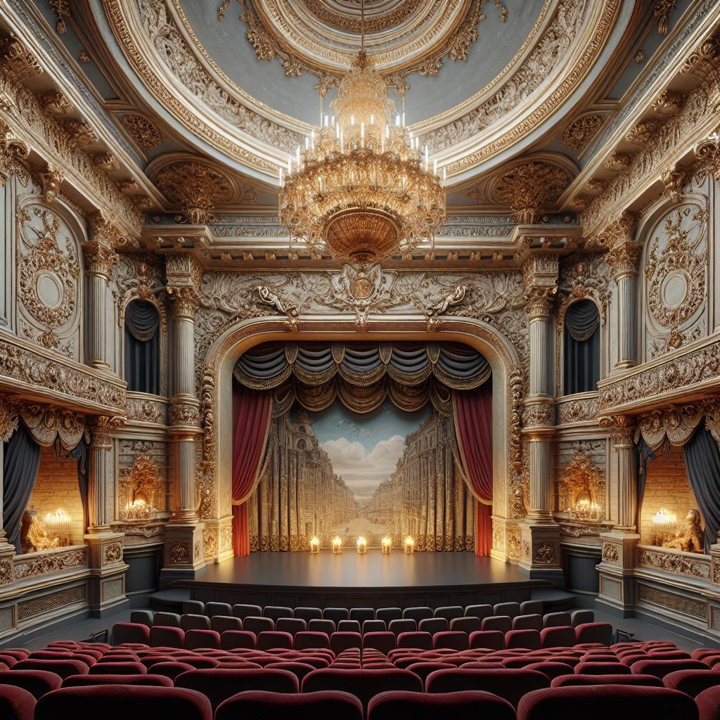 Historical theater setting.