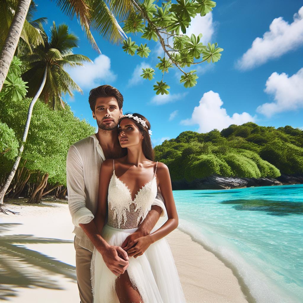 Stranded newlyweds in Caribbean.
