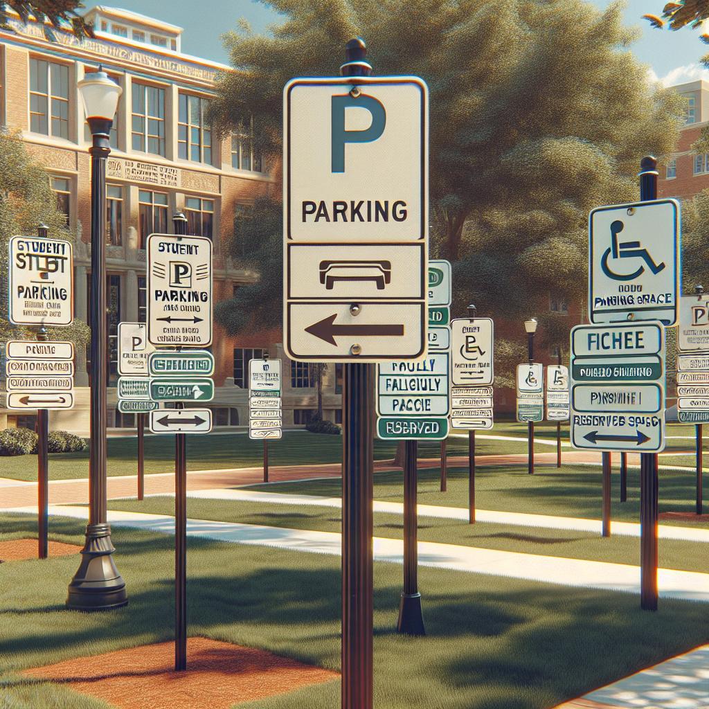 Campus Parking Signs
