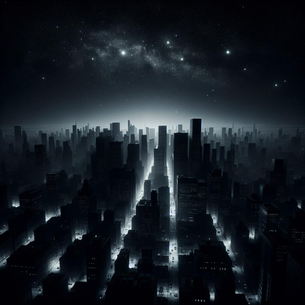 Cityscape during blackout