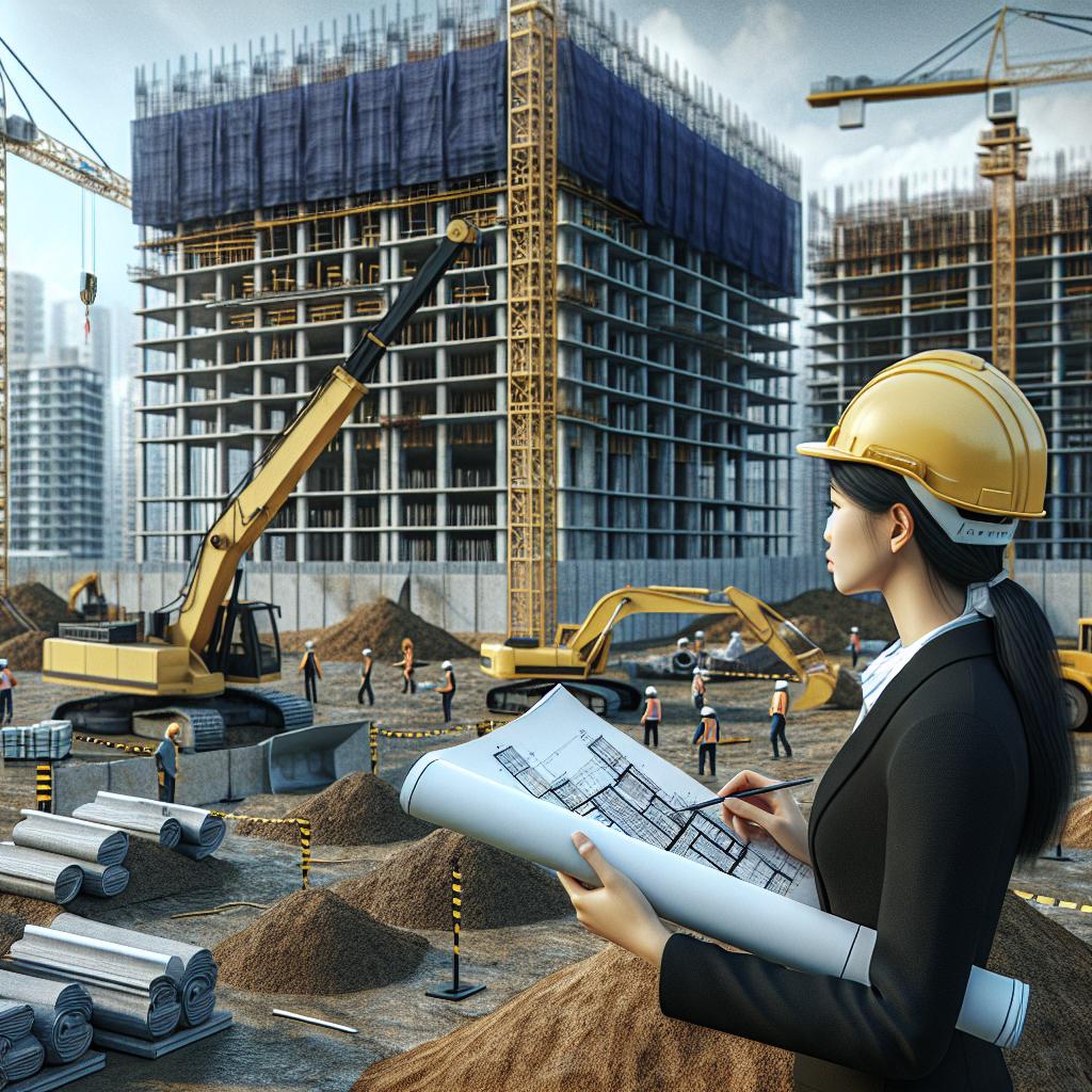 Construction site progress