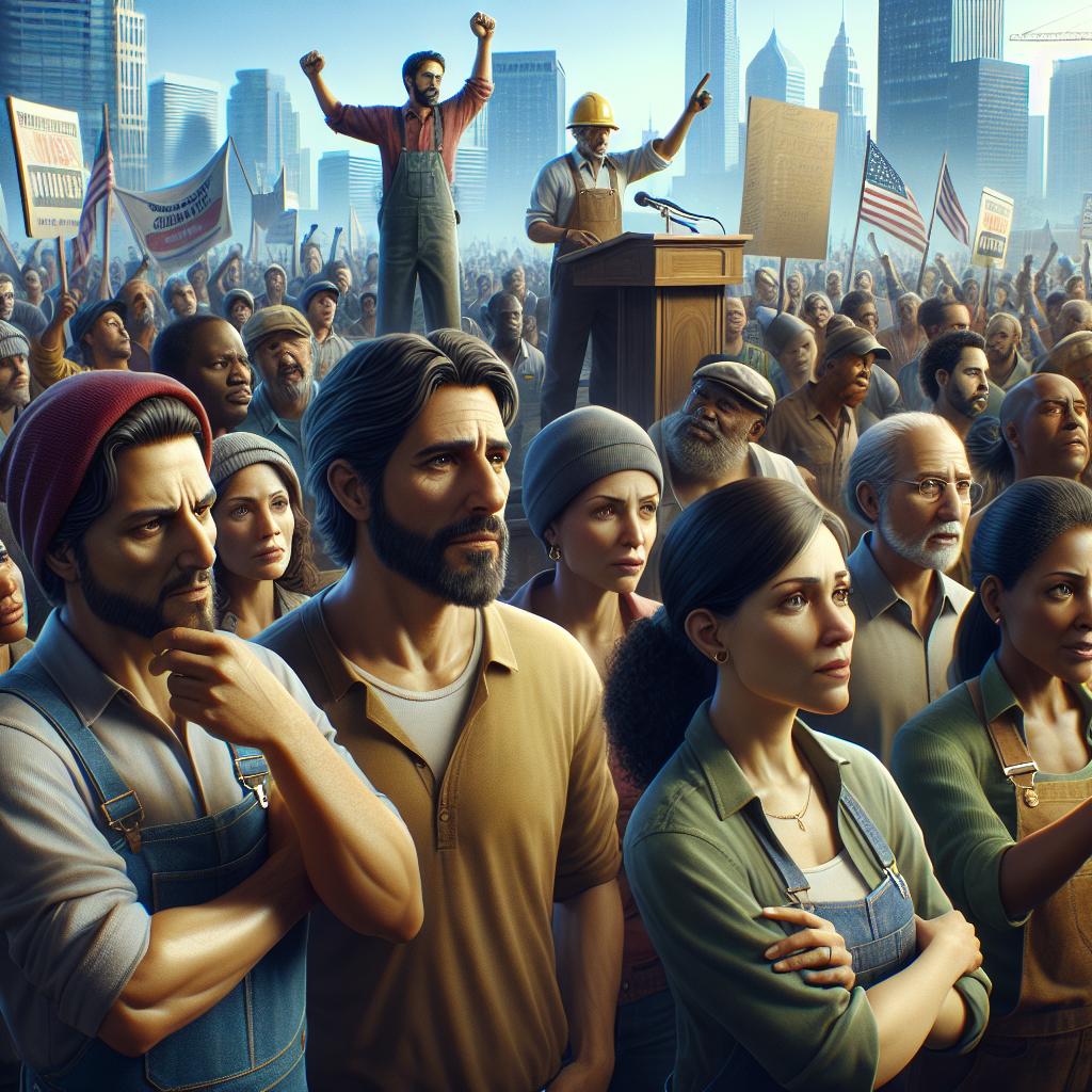 Workers rallying together