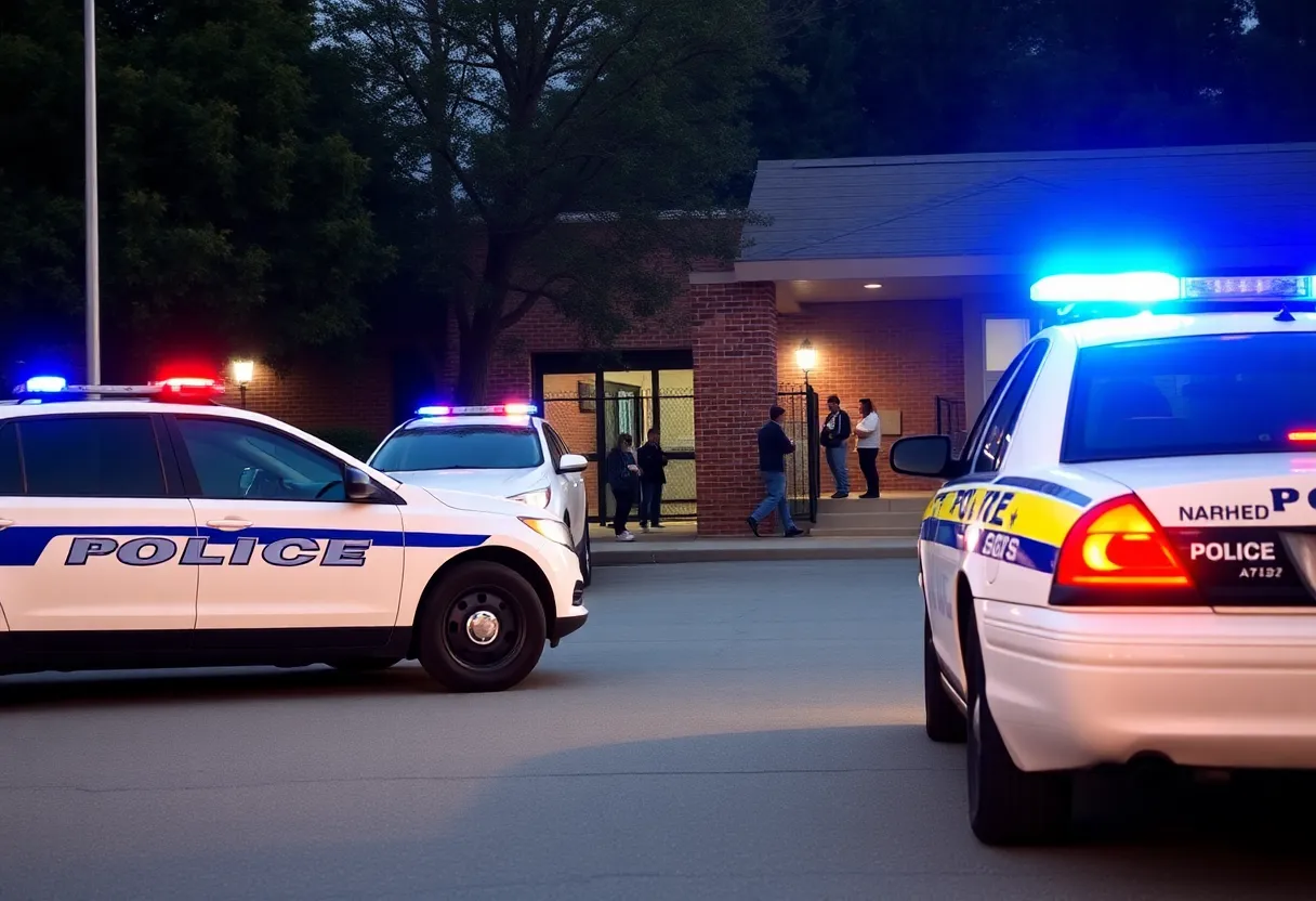 Police response near Belle Morris Elementary during lockdown