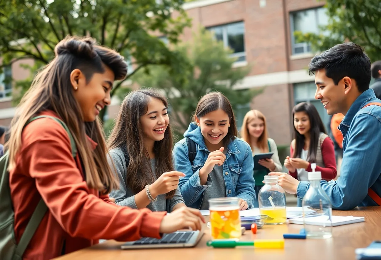 Students participating in STEM activities at the University of Tennessee