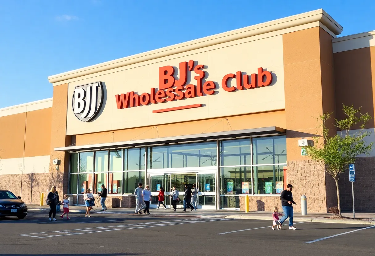 Exterior view of BJ's Wholesale Club, new location at Foothills Mall in Maryville