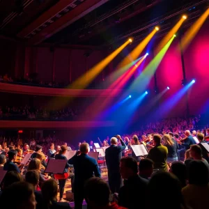 A crowd enjoying a live concert performance at Thompson-Boling Arena.
