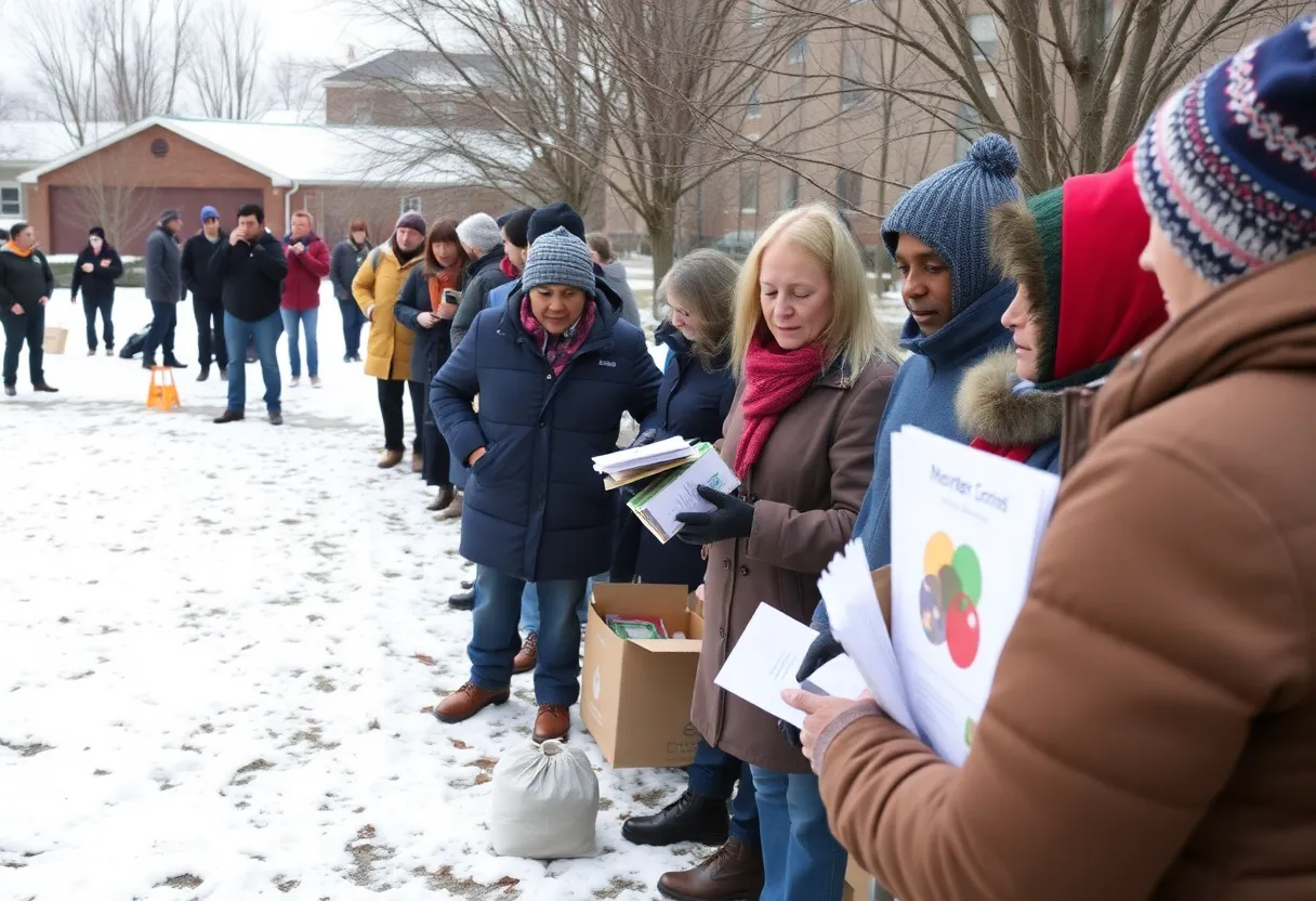 Community members gather to support the homeless during winter conditions in Knoxville.
