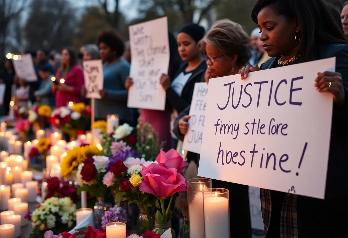 Vigil held by community members for justice for David Batts
