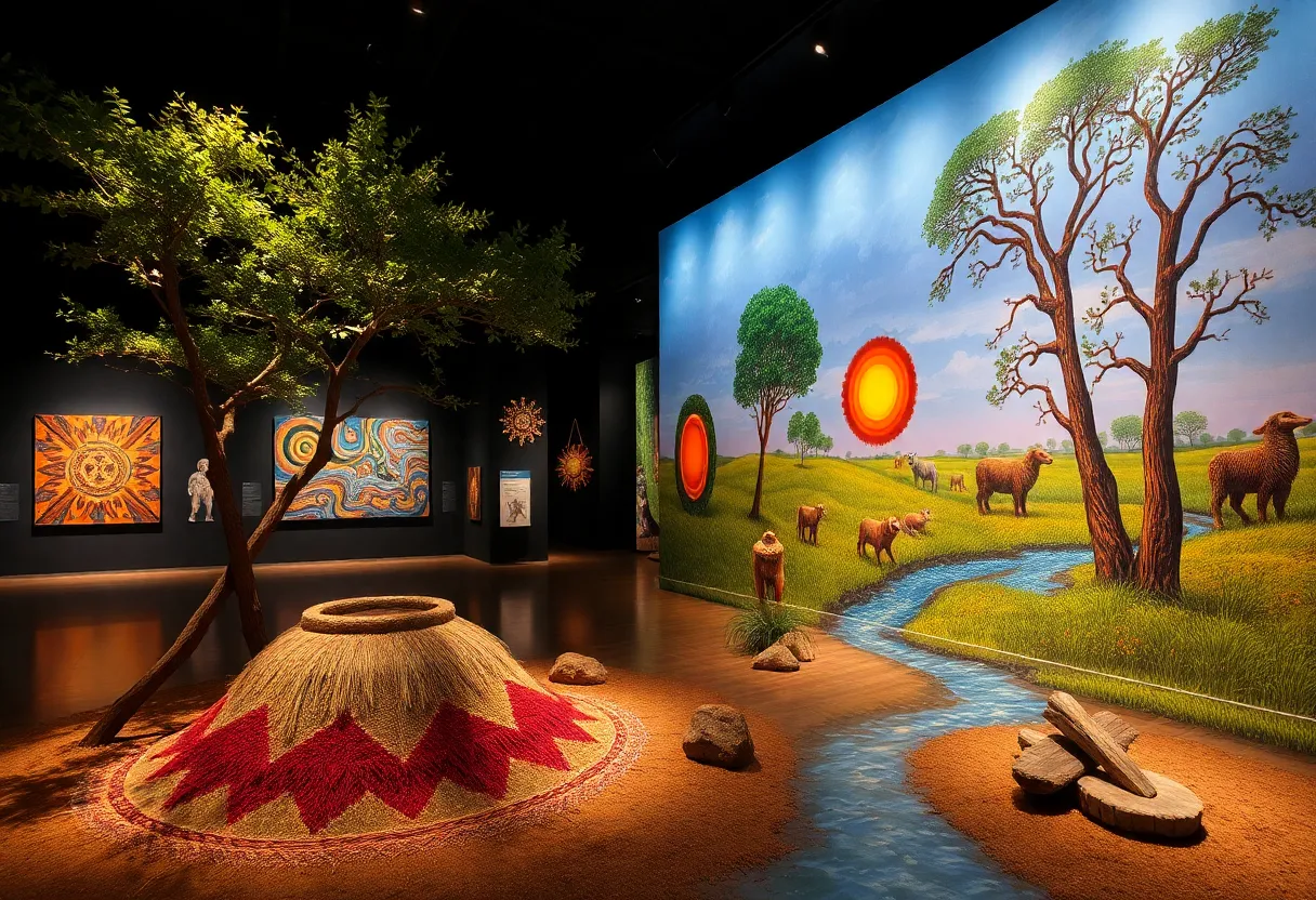 Exhibition displaying indigenous art and cultural narratives at McClung Museum