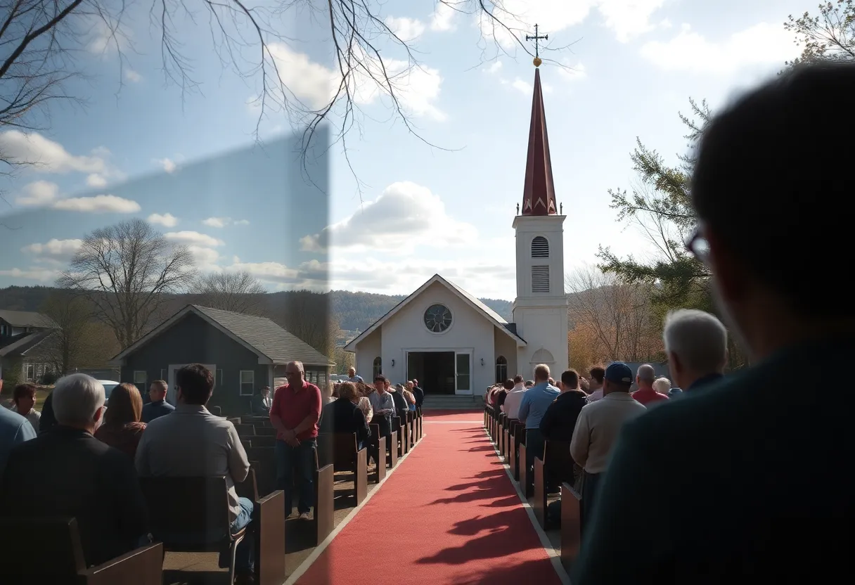 A church community in Knoxville symbolizing faith and safety.