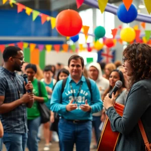 People enjoying a community gathering in Knoxville
