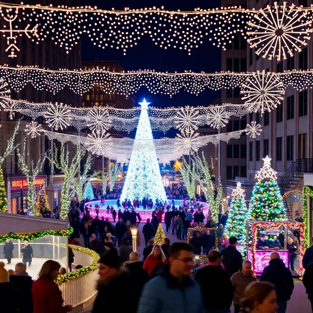 Holiday events in Knoxville with ice skating and festive lights