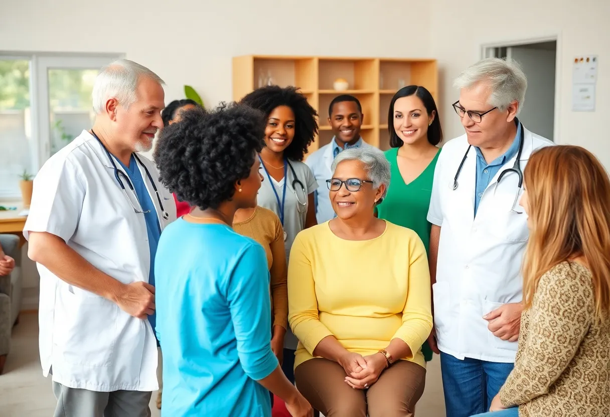 Mental health professionals assisting community members