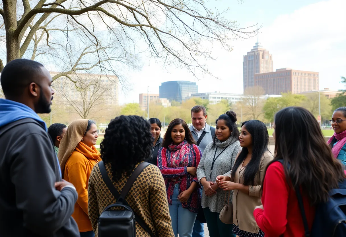 Community members receiving mental health support in Knoxville.