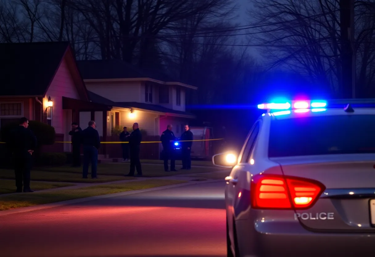 Police standoff scenario in Knoxville neighborhood