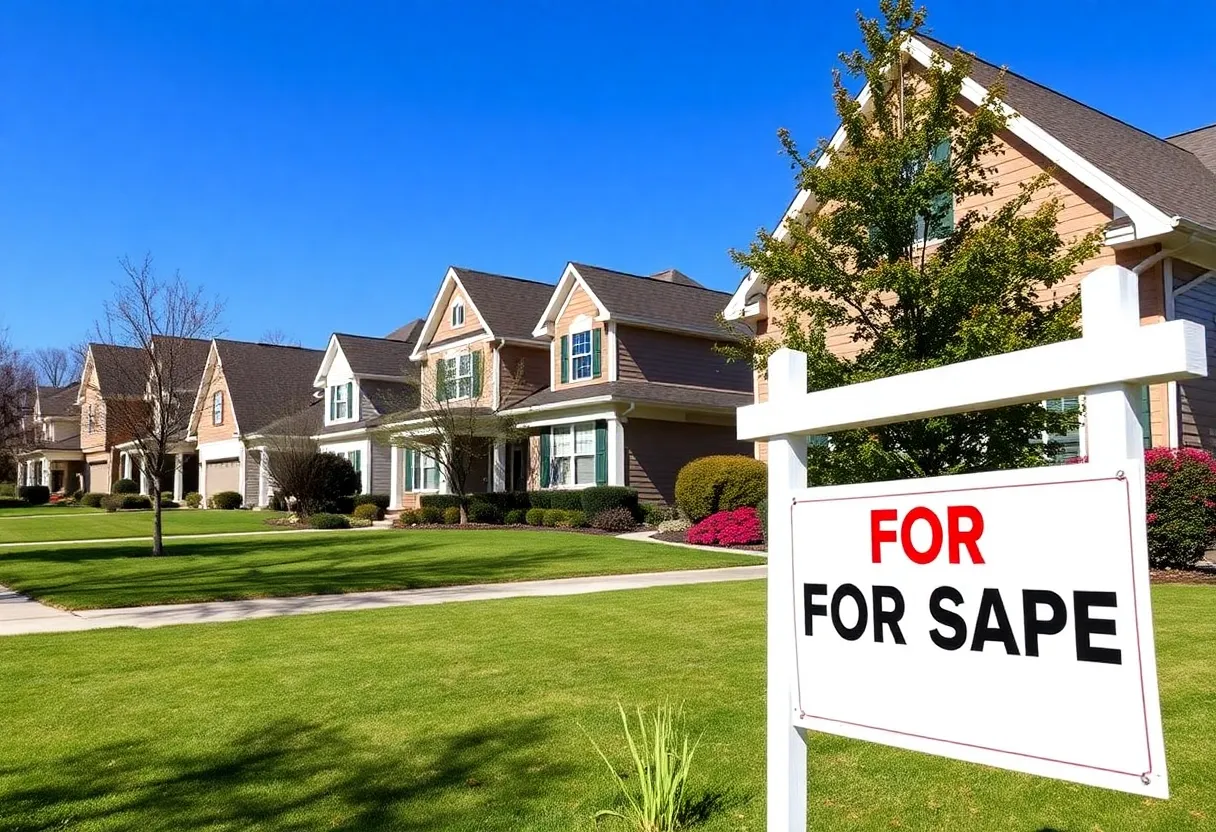 A house in Knoxville, TN with a for sale sign in front, symbolizing foreclosure.