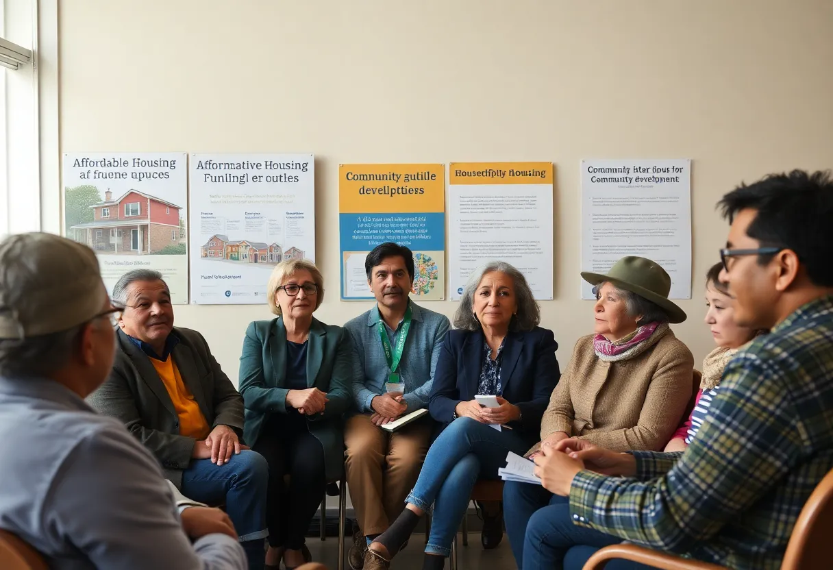 Community members at a meeting about Knoxville's housing initiatives