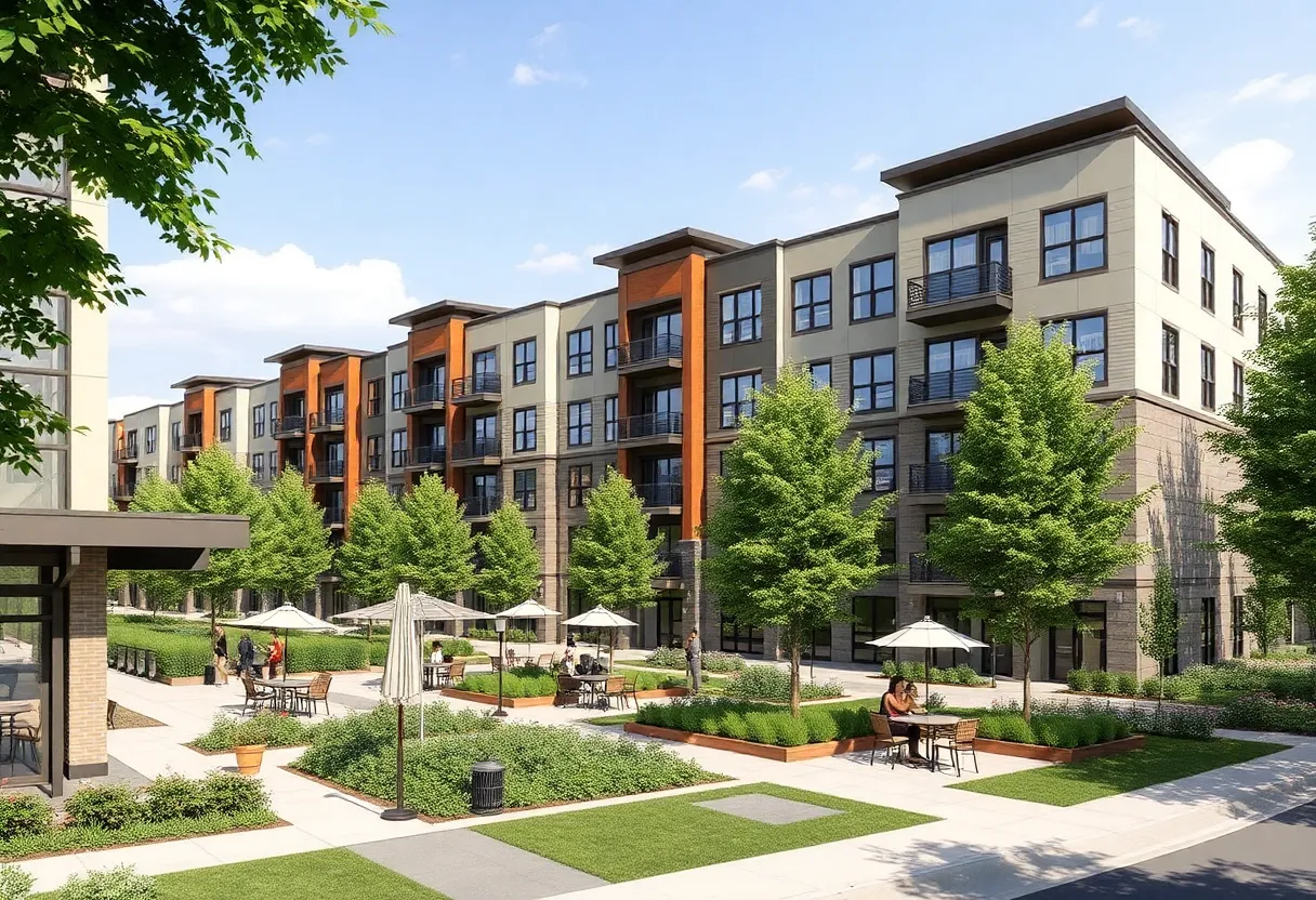 Rendering of Livano Knoxville multifamily development