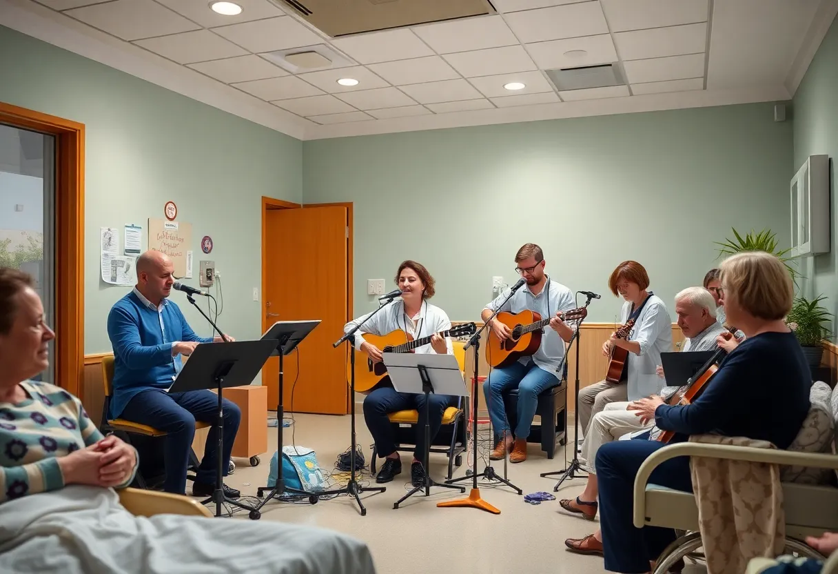 Hospital musicians performing for patients in Knoxville