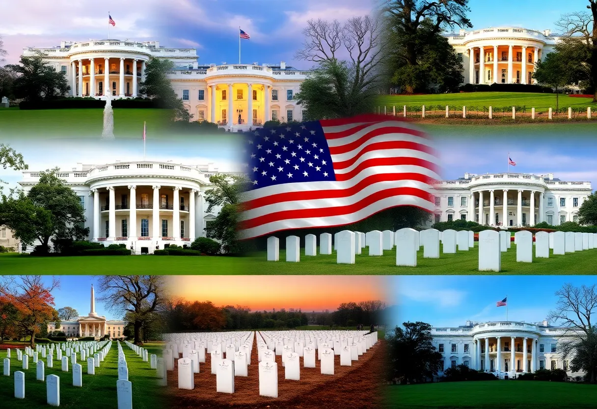 Collage of U.S. presidential historical landmarks