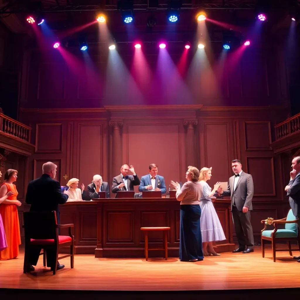 Scene from the Clarence Brown Theatre's performance of Inherit the Wind.