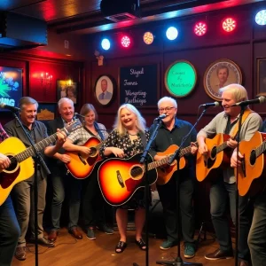 Local musicians performing in tribute to Jonathan Keeney at Preservation Pub