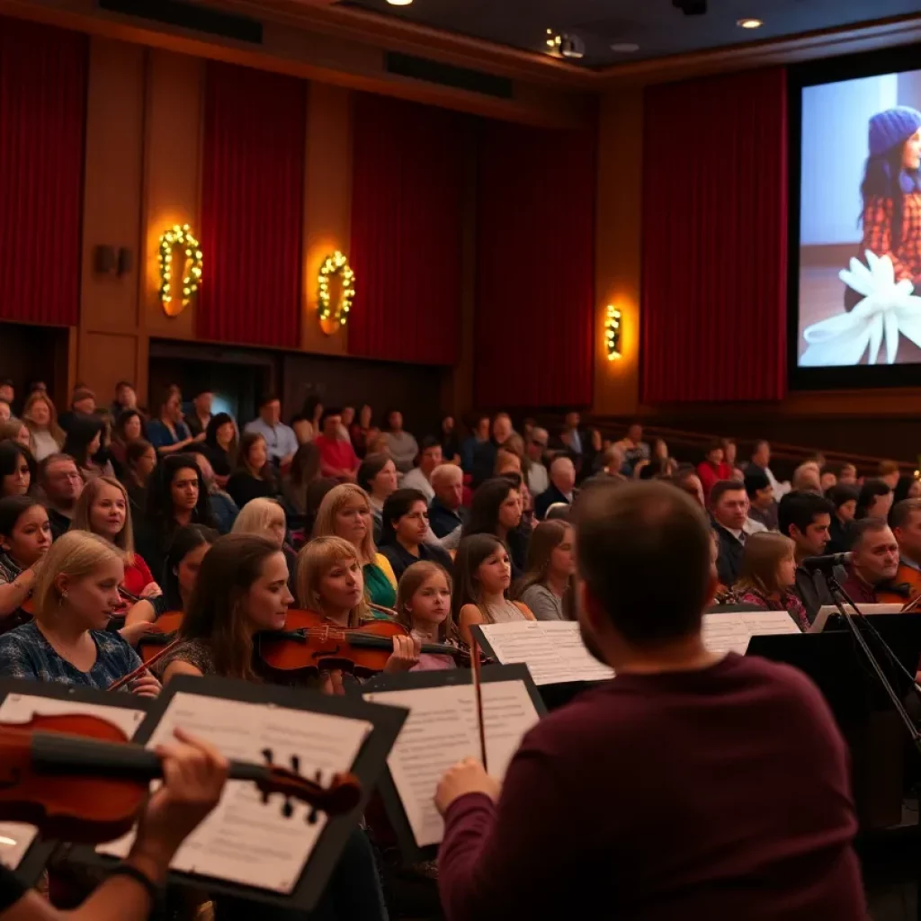 Audience watching Knoxville Symphony Orchestra perform Home Alone live score