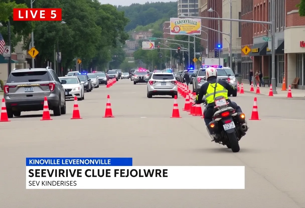Scene of motorcycle crash on Papermill Drive in Knoxville, Tennessee