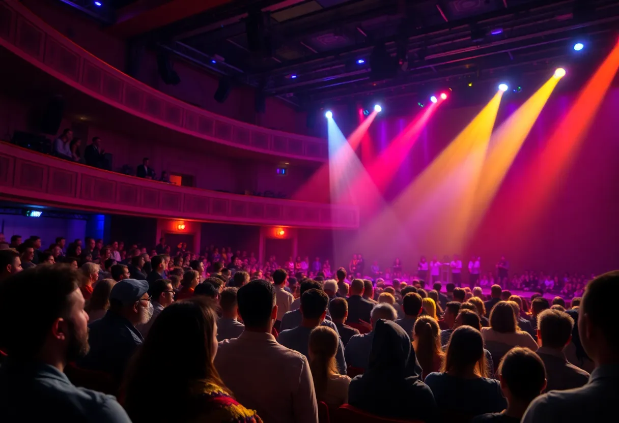 Audience enjoying a performance at River and Rail Theatre