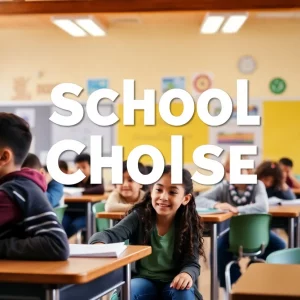 Diverse students in a classroom representing school choice