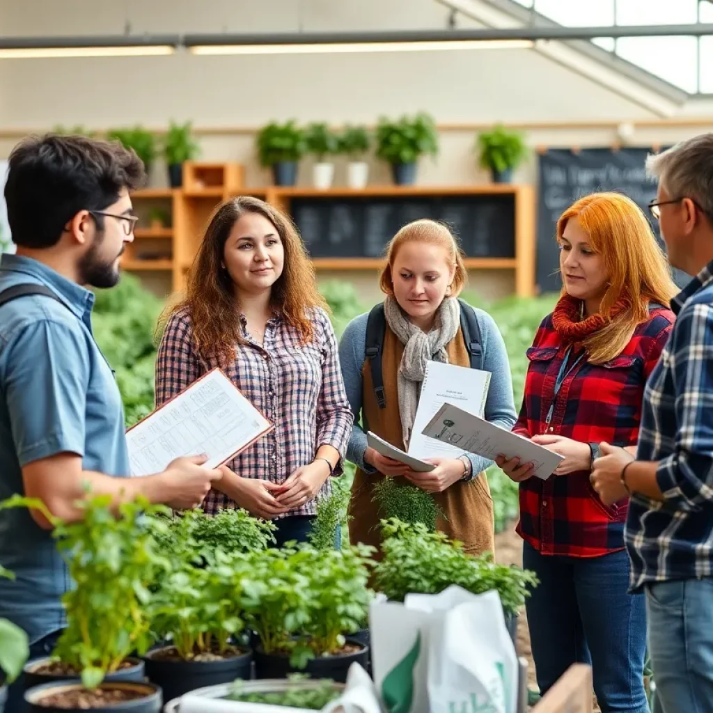 Students learning about agriculture at the University of Tennessee