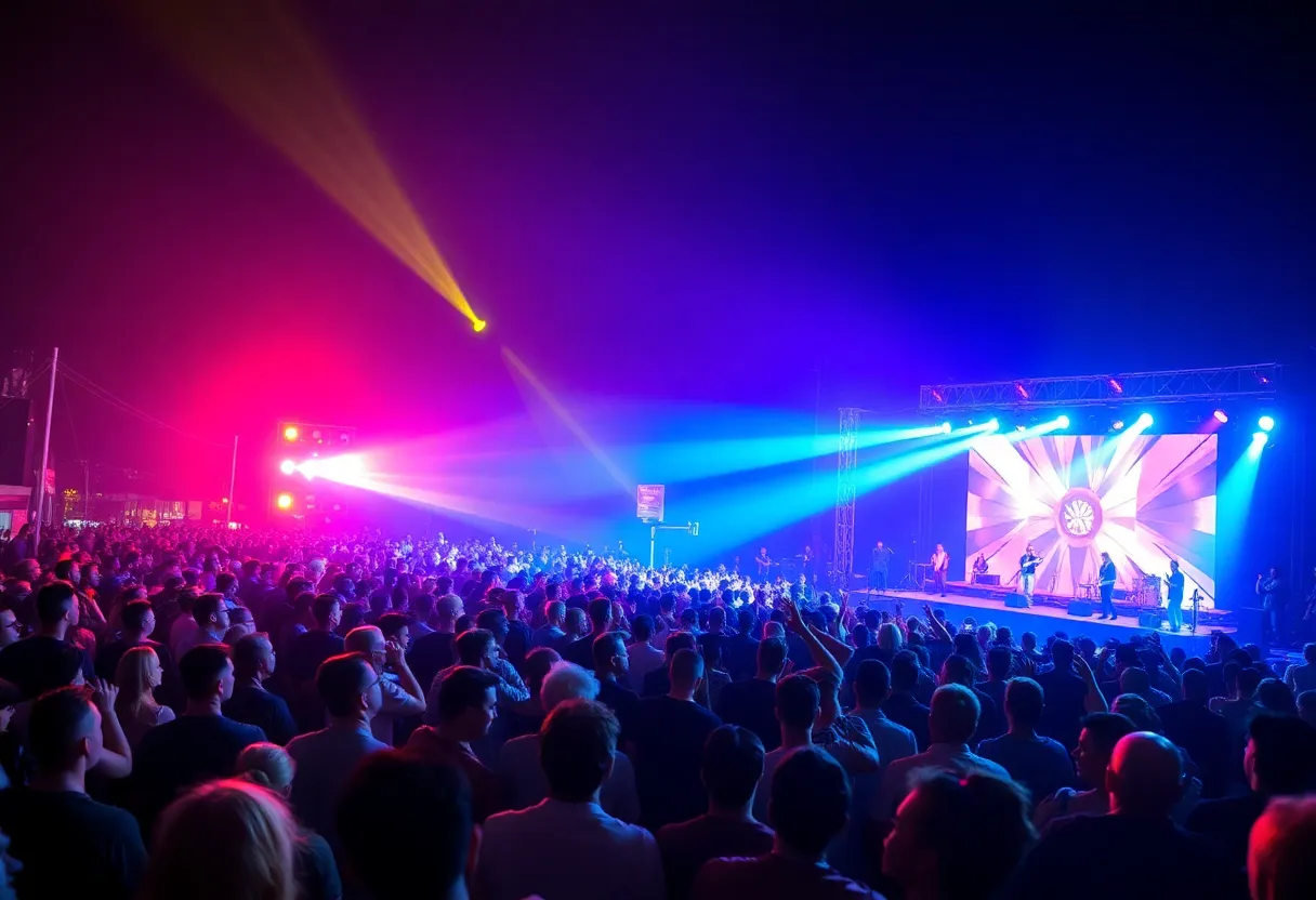 Crowd enjoying a live music performance at Waynestock Festival