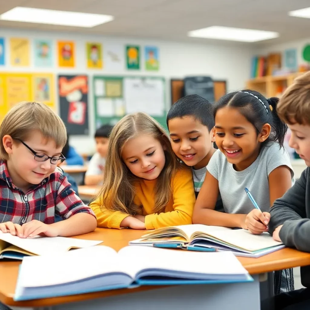 Students actively participating in classroom learning at Knox County Schools.