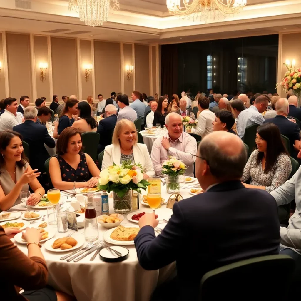 Guests enjoying a community luncheon at the Crown Plaza Hotel in Knoxville.