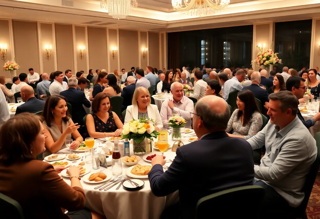 Guests enjoying a community luncheon at the Crown Plaza Hotel in Knoxville.