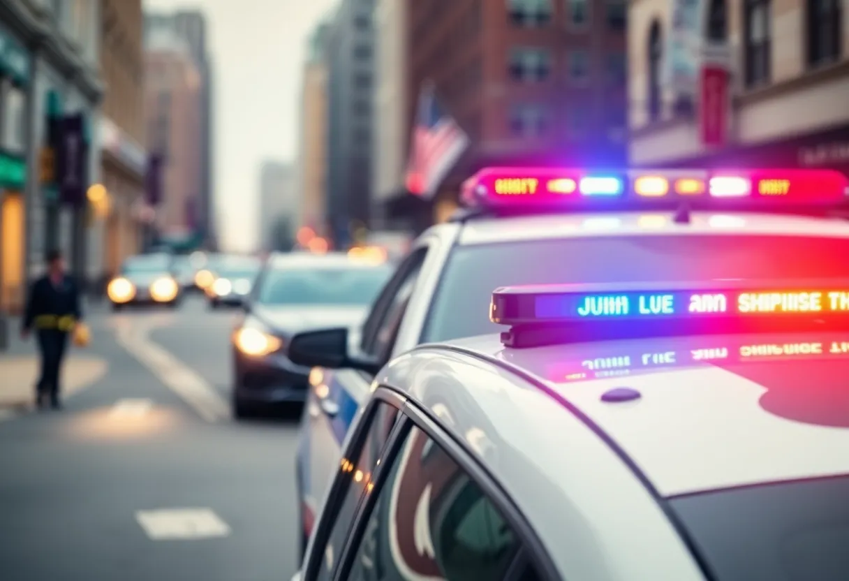 Police cruiser responding to an incident in Knoxville