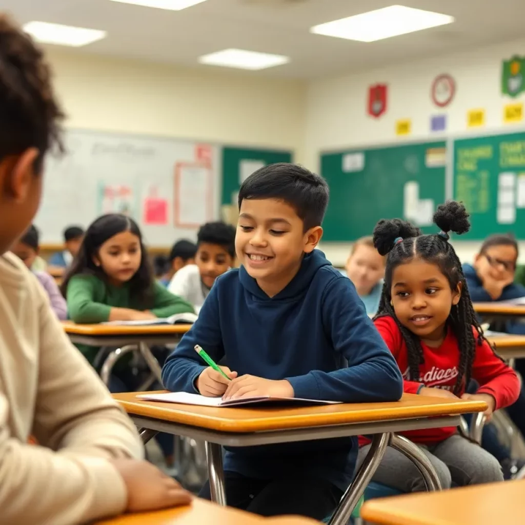 Students engaged in learning activities at Knoxville Preparatory School.