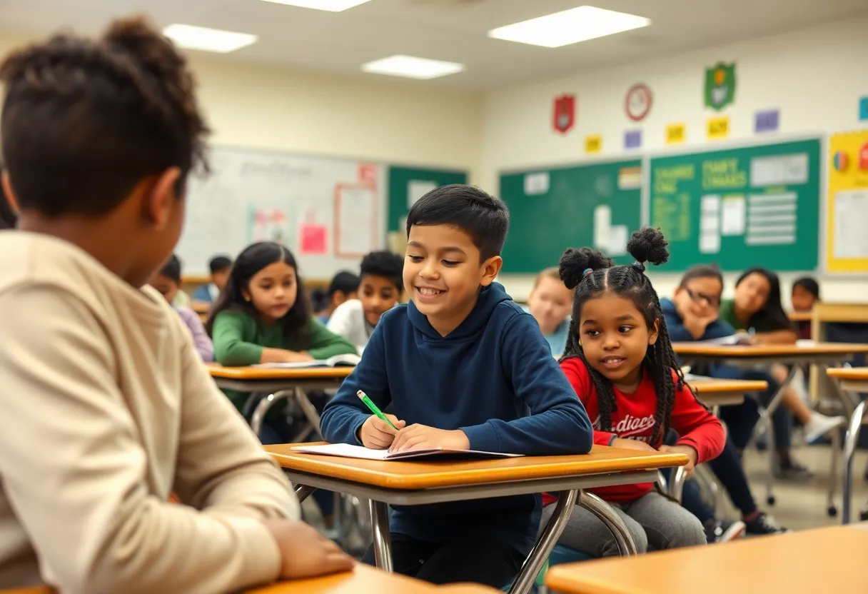 Students engaged in learning activities at Knoxville Preparatory School.