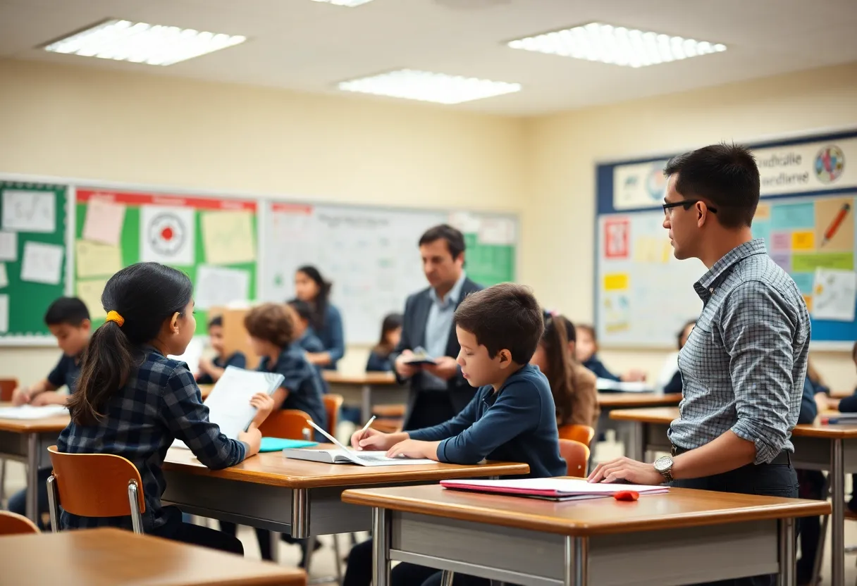 Classroom at Knoxville Preparatory School with teachers and students focused on learning.