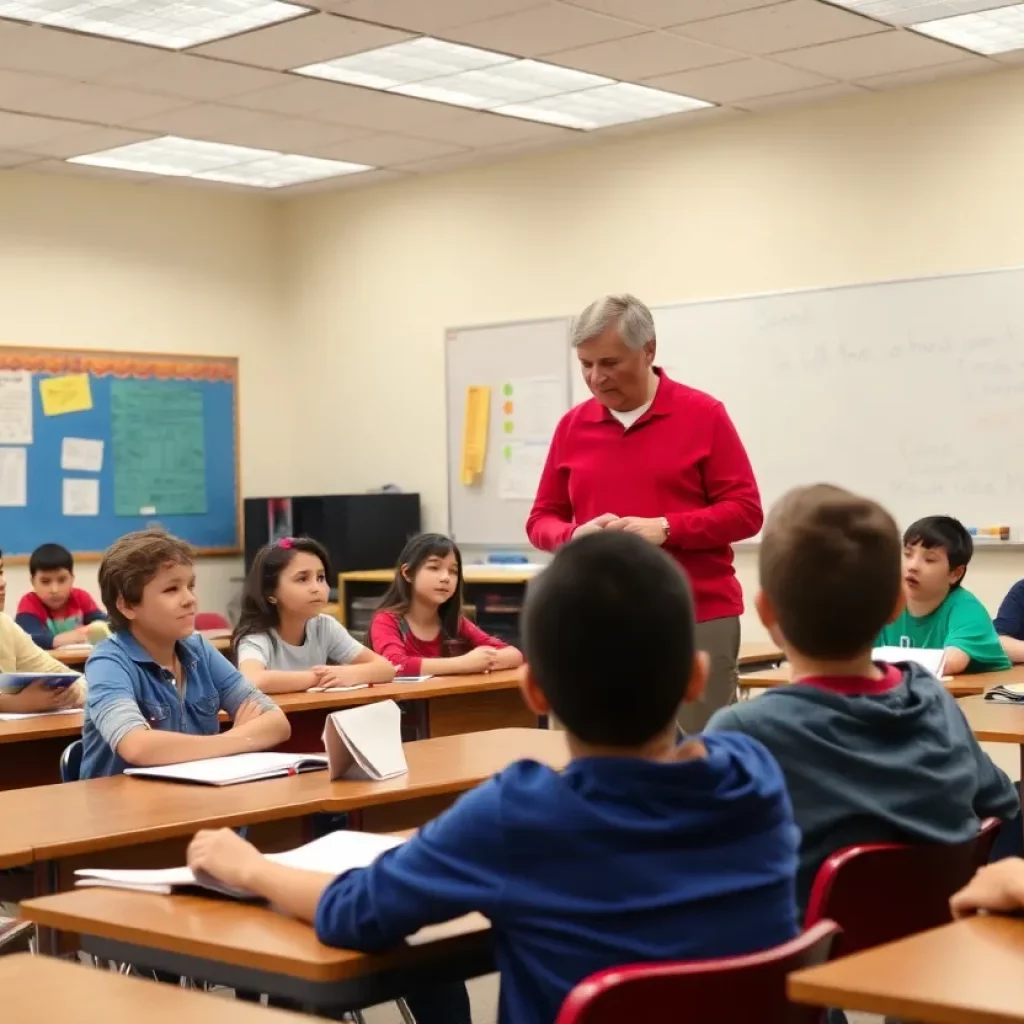 Students in a Knoxville classroom engaged in learning activities.