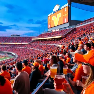 Fans enjoying drinks at Covenant Health Park