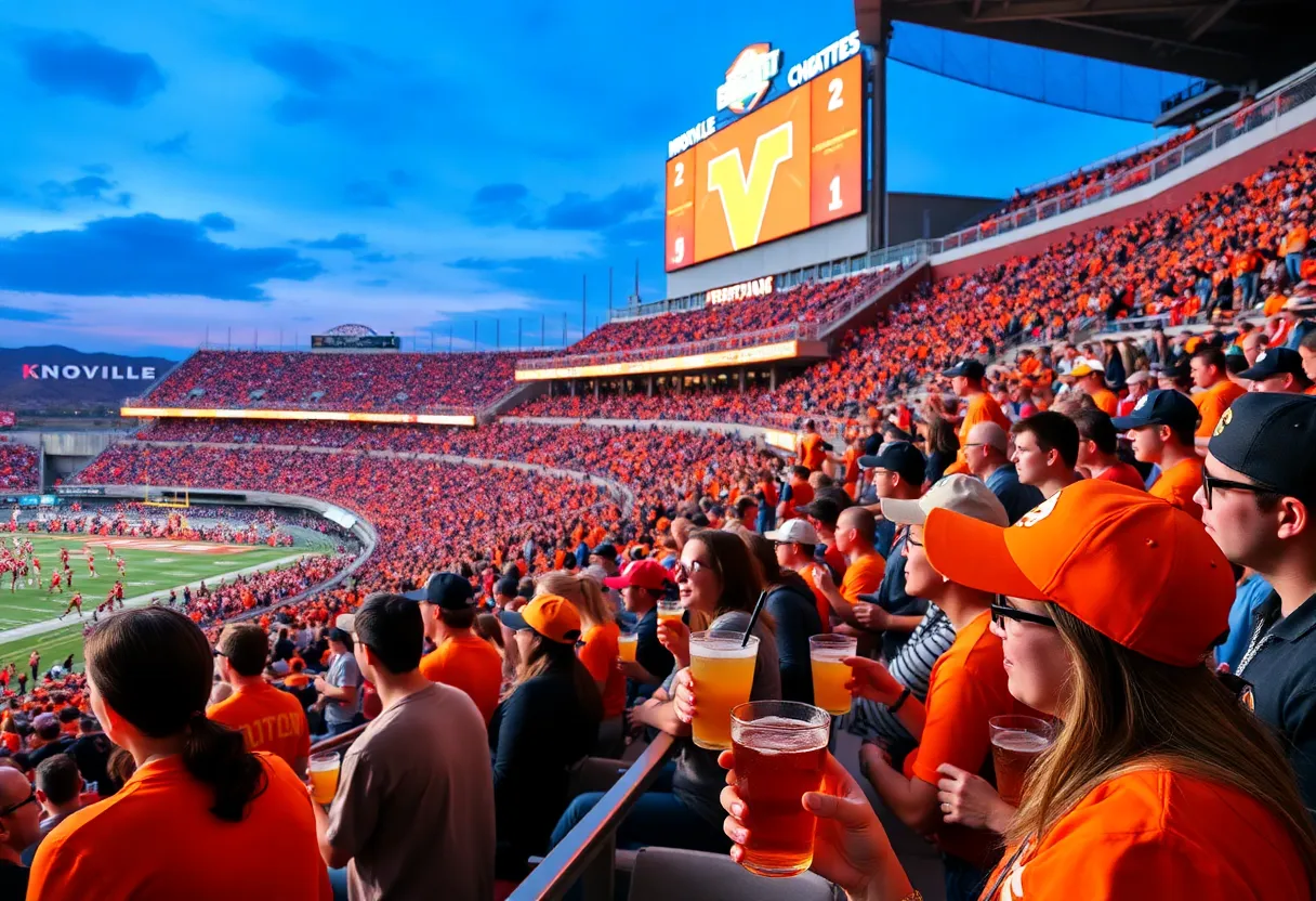 Fans enjoying drinks at Covenant Health Park