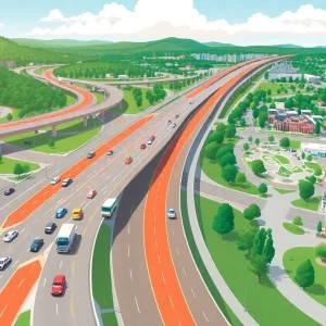 Illustration of Knoxville transportation infrastructure improvements