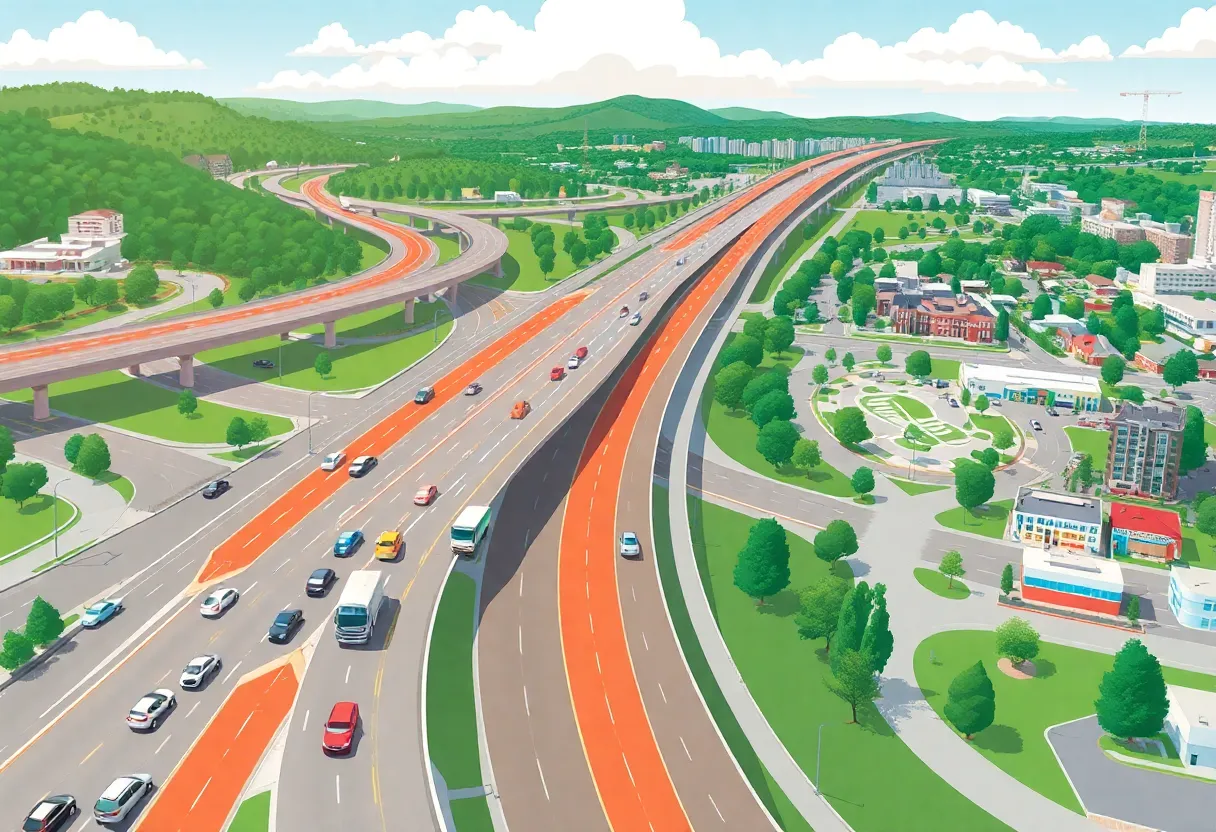 Illustration of Knoxville transportation infrastructure improvements