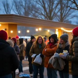 Community members receiving support at a warming center in Knoxville.