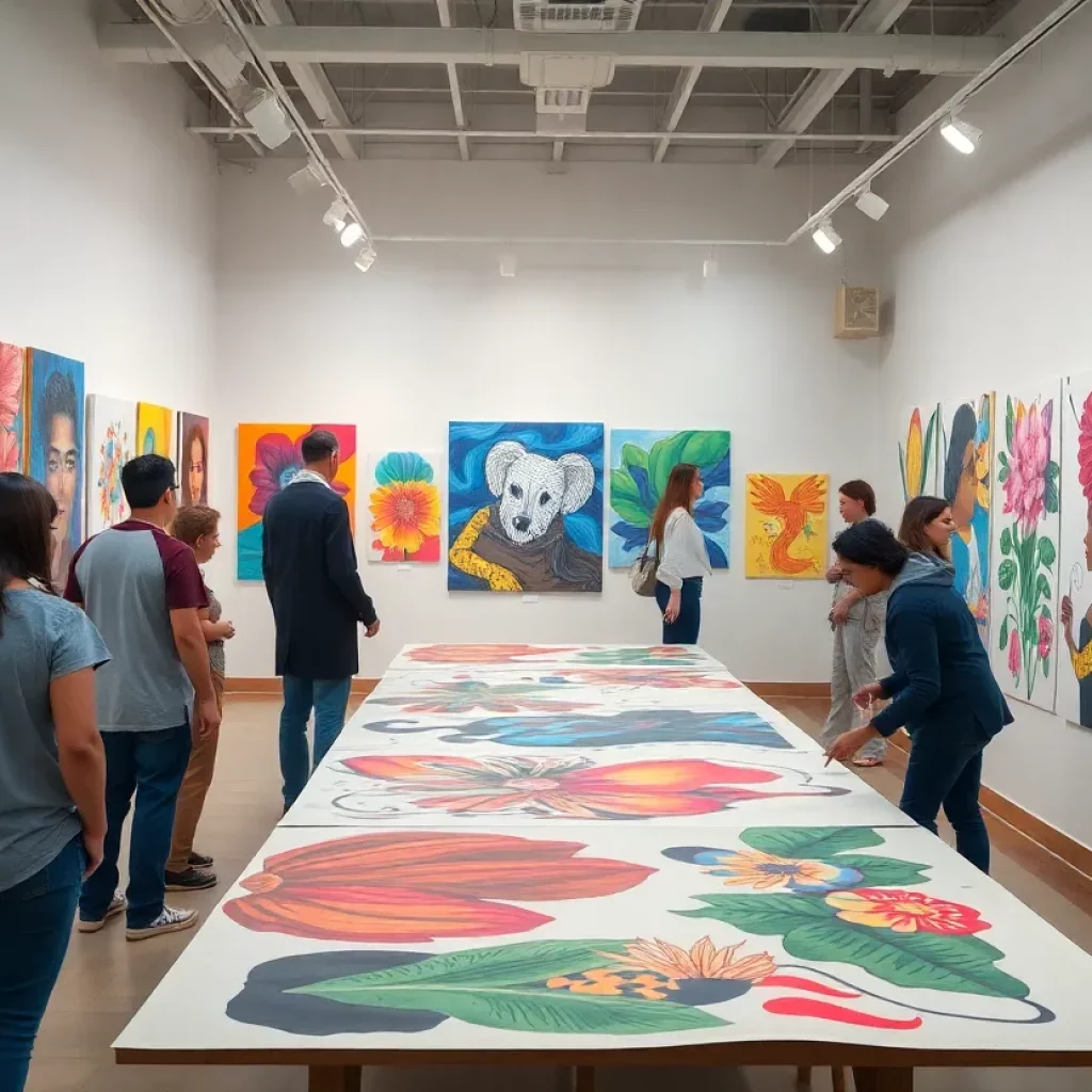 Art exhibit featuring collaboration between Malaysian artists and University of Tennessee students.