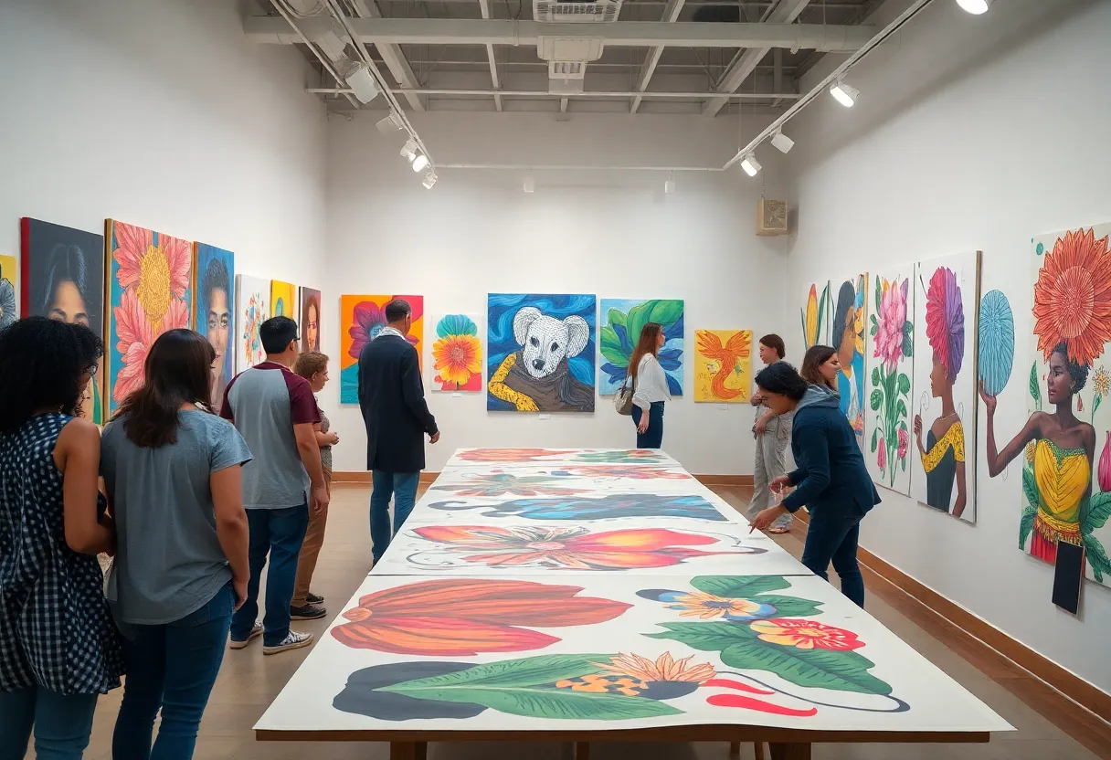 Art exhibit featuring collaboration between Malaysian artists and University of Tennessee students.