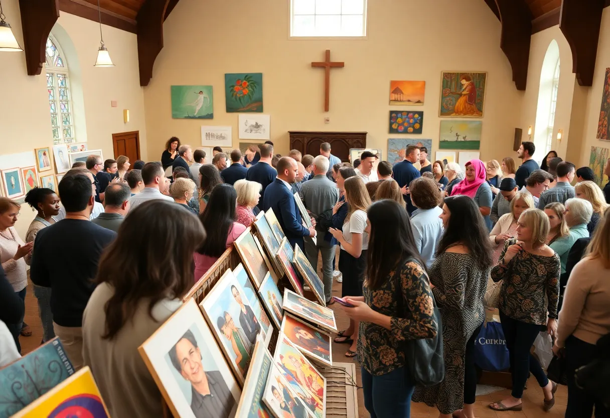 Community art gathering at Westminster Presbyterian Church in Knoxville