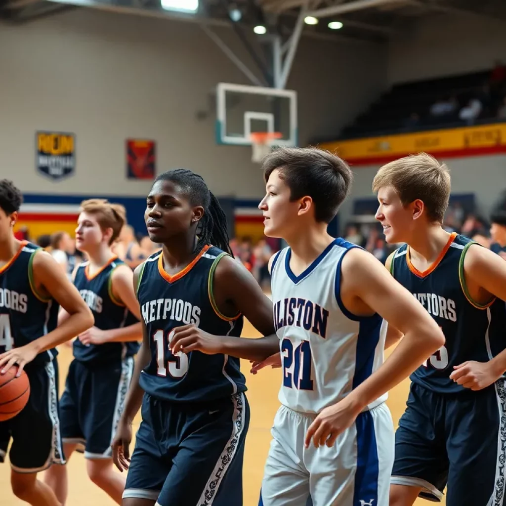 High school basketball players competing in the TSSAA State Championships