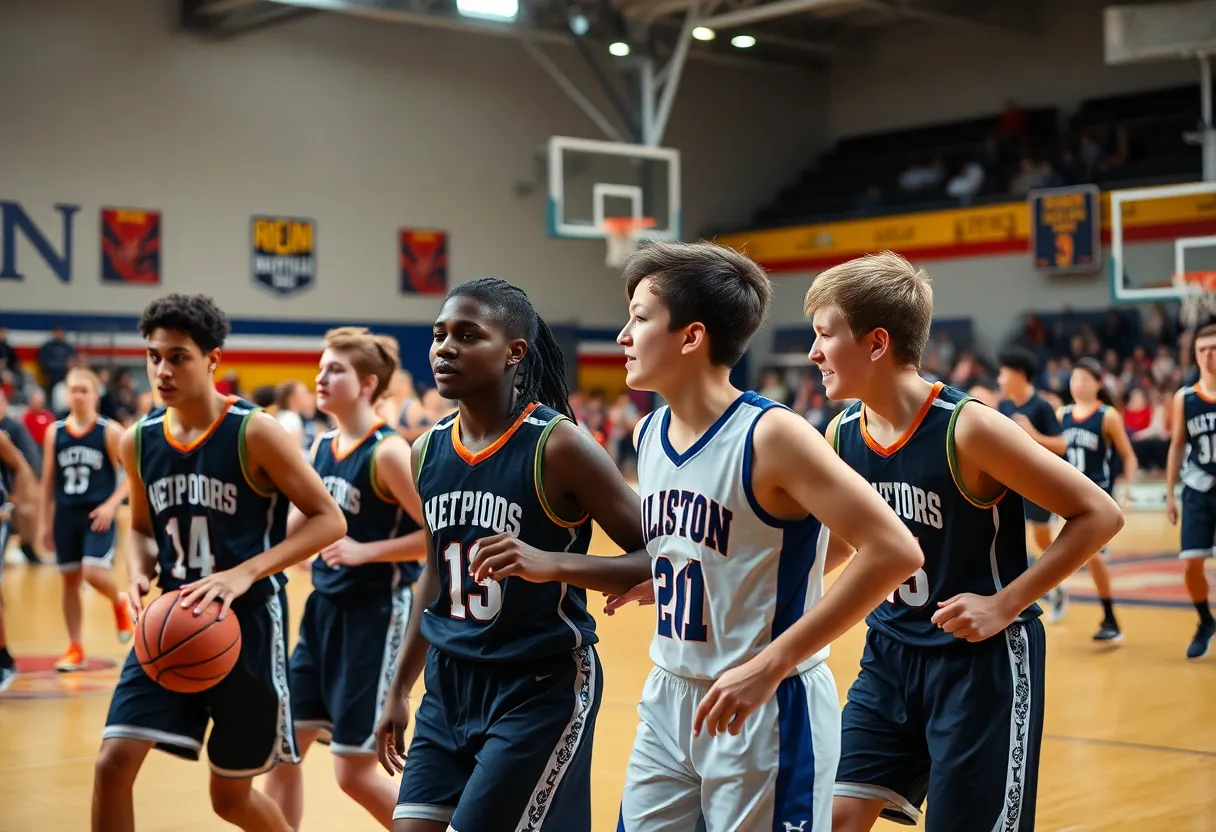 High school basketball players competing in the TSSAA State Championships